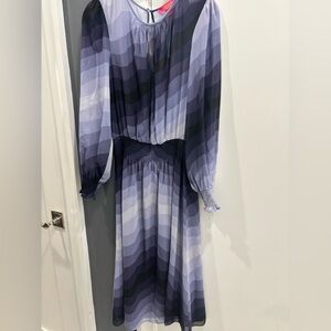 Catherine Malandrino Long Sleeve Gradient Dress
